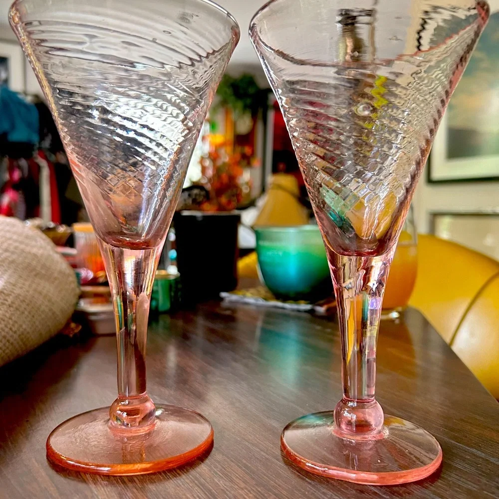 Vintage cocktail, glasses